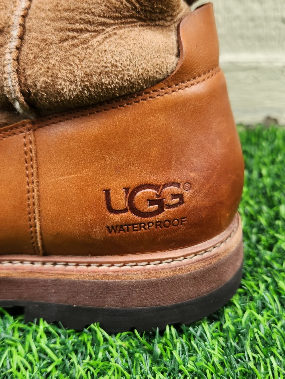 UGG Waterproof Tan Leather & Suede Booties Men's Size 13